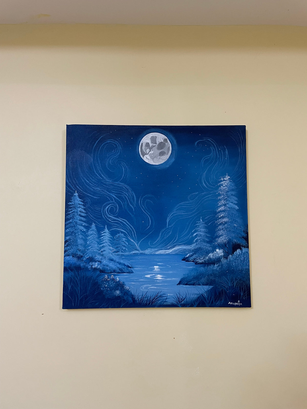 Acrylic painting “Moonlit Serenity”