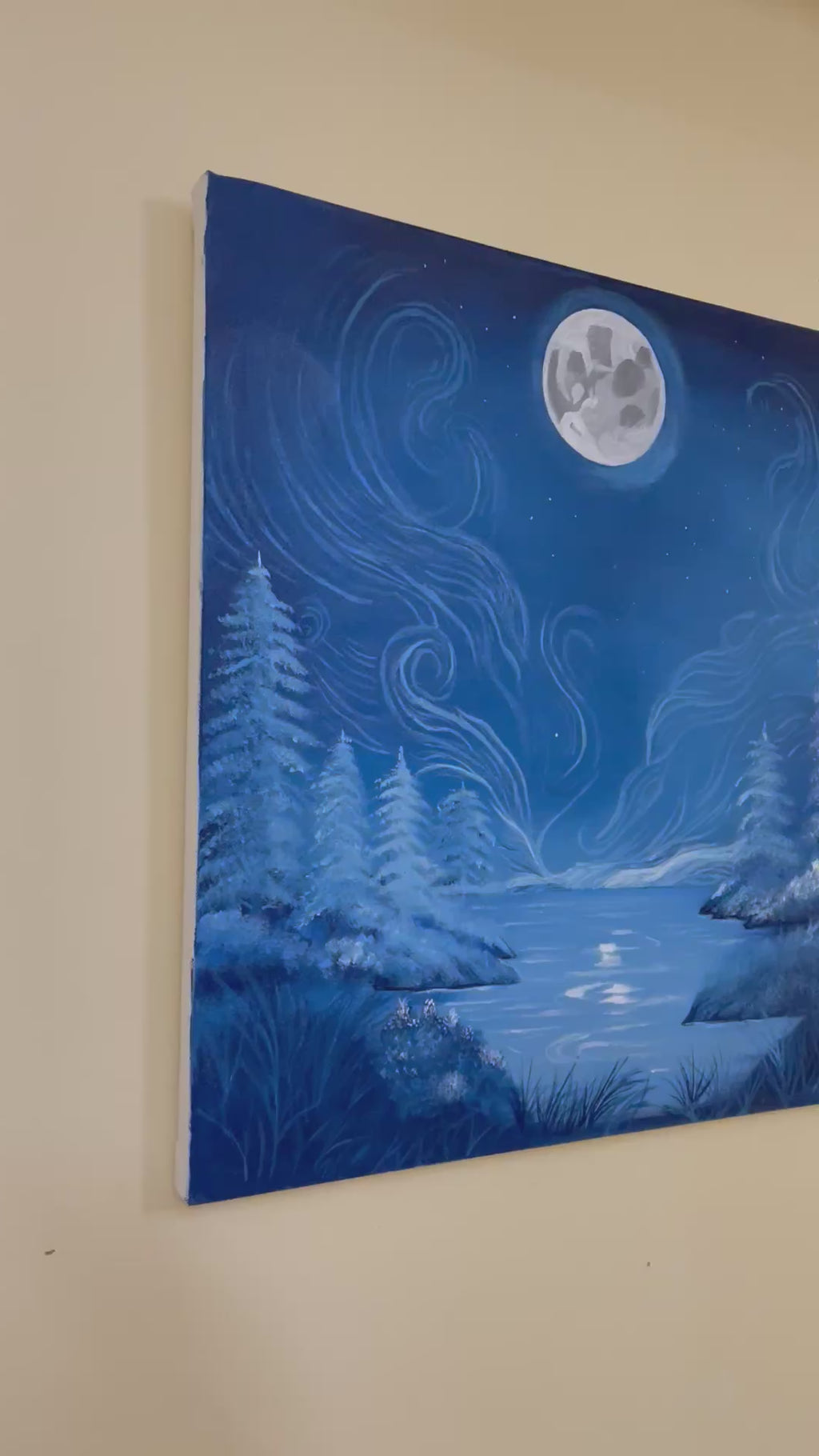 Acrylic painting “Moonlit Serenity”